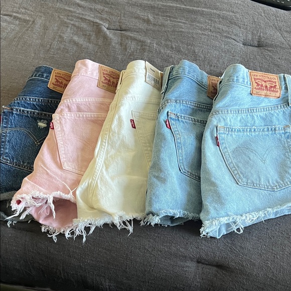 Levi's Women's Jean Shorts - Light Blue, Pink, White - Picture 7 of 7